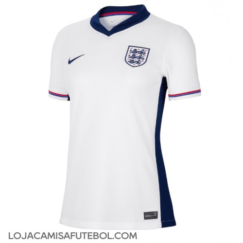 Camisa de Futebol Inglaterra Equipamento Principal Mulheres Europeu 2024 Manga Curta